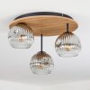 Ripoll ceiling light, globe light Ecru, black, 3-light sources