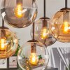 Gastor ceiling light, globe light Amber, clear, Smoke-coloured, 5-light sources