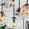 Gastor ceiling light, globe light Amber, clear, Smoke-coloured, 5-light sources