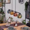Ripoll hanging light, globe light, pendant light blue, gold, green, coppery, 4-light sources