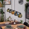 Ripoll hanging light, globe light, pendant light blue, gold, green, 5-light sources