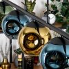Ripoll hanging light, globe light, pendant light blue, gold, green, 5-light sources