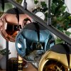 Ripoll hanging light, globe light, pendant light blue, gold, green, coppery, 5-light sources
