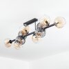 Koyoto ceiling light, globe light Amber, clear, Smoke-coloured, 10-light sources