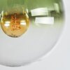 Gastor ceiling light, globe light 37 cm blue, green, clear, coppery, 3-light sources