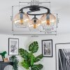 Koyoto ceiling light, globe light 37 cm Amber, clear, 3-light sources