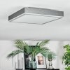 Salmi ceiling light, Panel LED grey, silver, 1-light source
