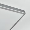 Salmi ceiling light, Panel LED grey, silver, 1-light source