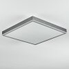 Salmi ceiling light, Panel LED grey, silver, 1-light source