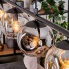 Ripoll hanging light, globe light, pendant light Amber, clear, Smoke-coloured, 4-light sources