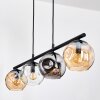 Ripoll hanging light, globe light, pendant light Amber, clear, Smoke-coloured, 4-light sources