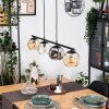 Ripoll hanging light, globe light, pendant light Amber, clear, Smoke-coloured, 4-light sources