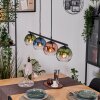 Koyoto hanging light, globe light, pendant light blue, green, clear, coppery, 4-light sources