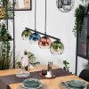 Koyoto hanging light, globe light, pendant light blue, green, clear, coppery, 4-light sources