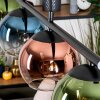 Koyoto hanging light, globe light, pendant light blue, green, clear, coppery, 4-light sources