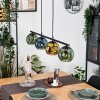 Ripoll hanging light, globe light, pendant light blue, gold, green, 4-light sources