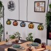Koyoto hanging light, globe light, pendant light blue, gold, green, coppery, 5-light sources