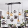 Ripoll hanging light, globe light, pendant light Amber, Smoke-coloured, 8-light sources