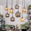 Ripoll hanging light, globe light, pendant light Amber, Smoke-coloured, 8-light sources