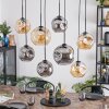 Ripoll hanging light, globe light, pendant light Amber, Smoke-coloured, 8-light sources