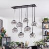 Koyoto hanging light, globe light, pendant light clear, Smoke-coloured, 8-light sources