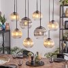 Koyoto hanging light, globe light, pendant light Amber, clear, Smoke-coloured, 8-light sources