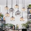 Koyoto hanging light, globe light, pendant light Amber, clear, Smoke-coloured, 8-light sources