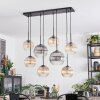 Koyoto hanging light, globe light, pendant light Amber, clear, Smoke-coloured, 8-light sources