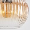 Koyoto hanging light, globe light, pendant light Amber, clear, Smoke-coloured, 8-light sources