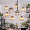 Koyoto hanging light, globe light, pendant light Amber, clear, Smoke-coloured, 8-light sources