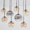 Koyoto hanging light, globe light, pendant light Amber, clear, Smoke-coloured, 8-light sources