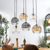Ripoll hanging light, globe light, pendant light Amber, clear, Smoke-coloured, 6-light sources