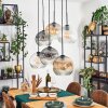 Ripoll hanging light, globe light, pendant light Amber, clear, Smoke-coloured, 6-light sources