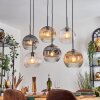 Ripoll hanging light, globe light, pendant light Amber, clear, Smoke-coloured, 6-light sources