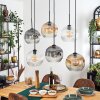 Ripoll hanging light, globe light, pendant light Amber, clear, Smoke-coloured, 6-light sources