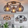 Koyoto ceiling light, globe light 37 cm Smoke-coloured, 3-light sources