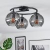 Koyoto ceiling light, globe light 37 cm Smoke-coloured, 3-light sources