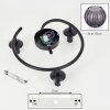 Koyoto ceiling light, globe light 37 cm Smoke-coloured, 3-light sources