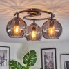 Koyoto ceiling light, globe light 37 cm Smoke-coloured, 3-light sources
