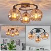 Koyoto ceiling light, globe light 37 cm Amber, 3-light sources