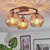 Koyoto ceiling light, globe light 37 cm Amber, 3-light sources