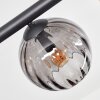 Koyoto ceiling light, globe light Amber, Smoke-coloured, 6-light sources