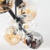 Ripoll ceiling light, globe light Amber, clear, Smoke-coloured, 8-light sources