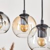 Koyoto hanging light, globe light, pendant light Amber, clear, Smoke-coloured, 5-light sources
