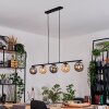 Gastor hanging light, globe light, pendant light Amber, Smoke-coloured, 5-light sources