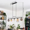 Gastor hanging light, globe light, pendant light Amber, clear, Smoke-coloured, 5-light sources