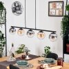 Gastor hanging light, globe light, pendant light Amber, clear, Smoke-coloured, 5-light sources