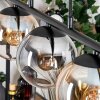 Gastor hanging light, globe light, pendant light Amber, clear, Smoke-coloured, 5-light sources