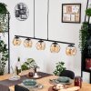 Ripoll hanging light, globe light, pendant light Amber, 5-light sources