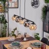 Ripoll hanging light, globe light, pendant light Amber, Smoke-coloured, 5-light sources